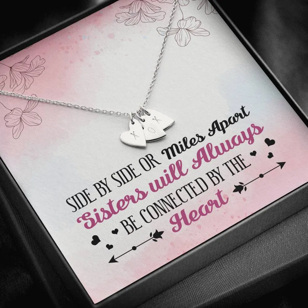 Sisters Apart Heart Charm Necklace