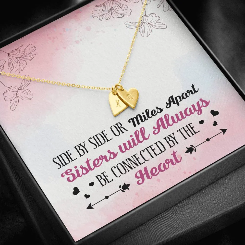 Sisters Apart Heart Charm Necklace