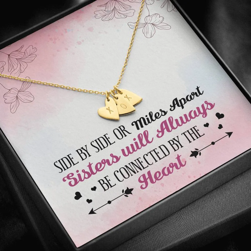 Sisters Apart Heart Charm Necklace
