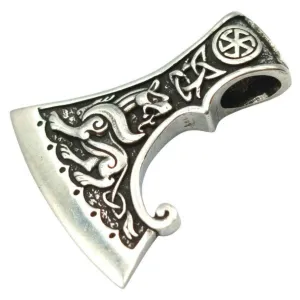 Slavic Axe of Perun silver pendant