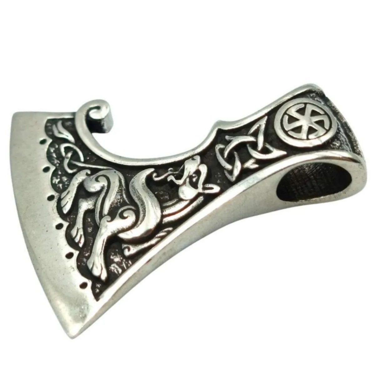 Slavic Axe of Perun silver pendant