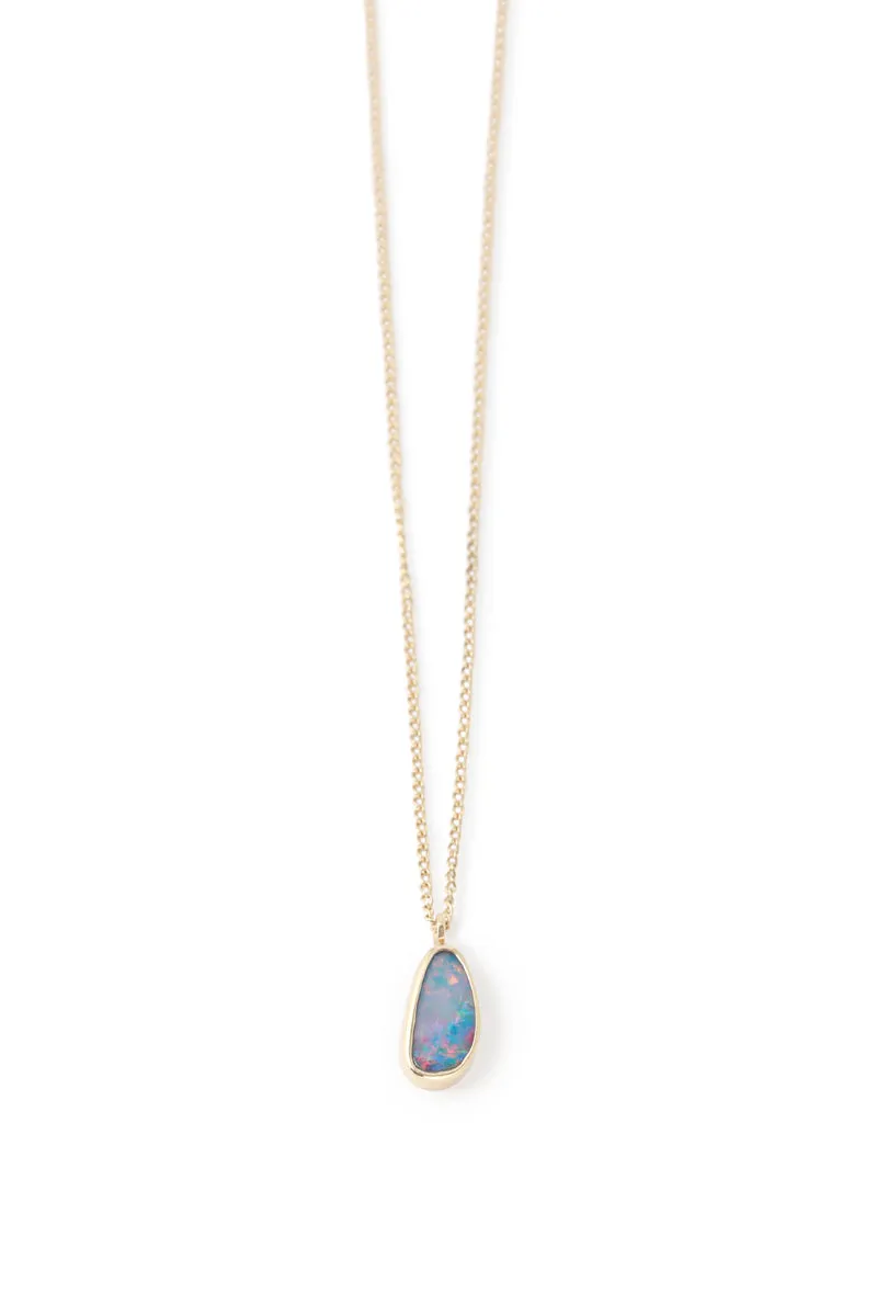 Small Freeform Opal Pendant Necklace