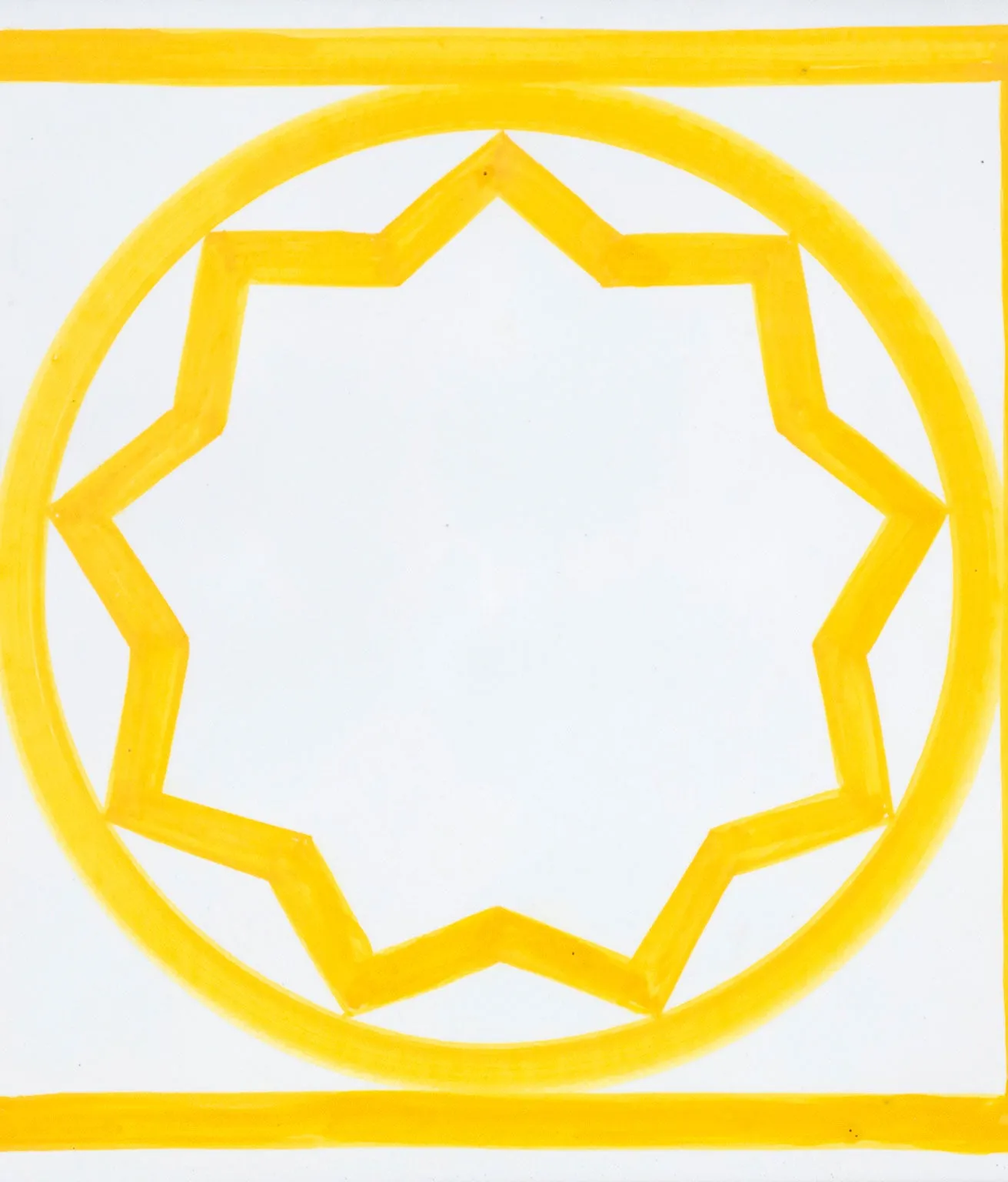 SOL LEWITT "SUNSHINE TILE" CERAMIC, 1985