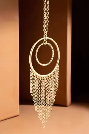 SONNIE CHAIN TASSLE LONG NECKLACE - 2 COLORS
