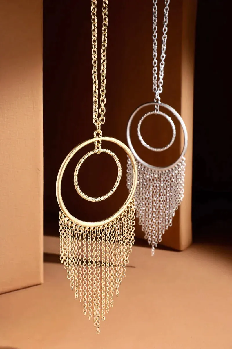 SONNIE CHAIN TASSLE LONG NECKLACE - 2 COLORS