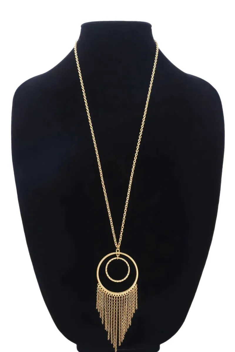 SONNIE CHAIN TASSLE LONG NECKLACE - 2 COLORS