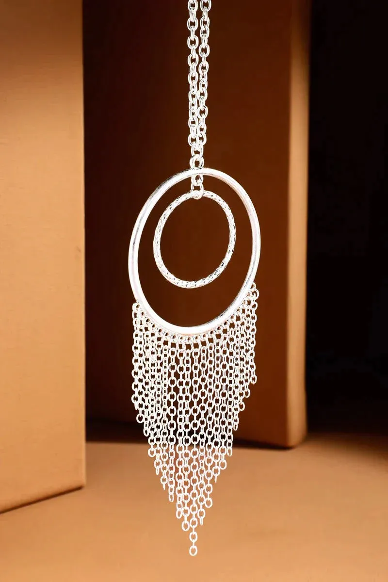 SONNIE CHAIN TASSLE LONG NECKLACE - 2 COLORS