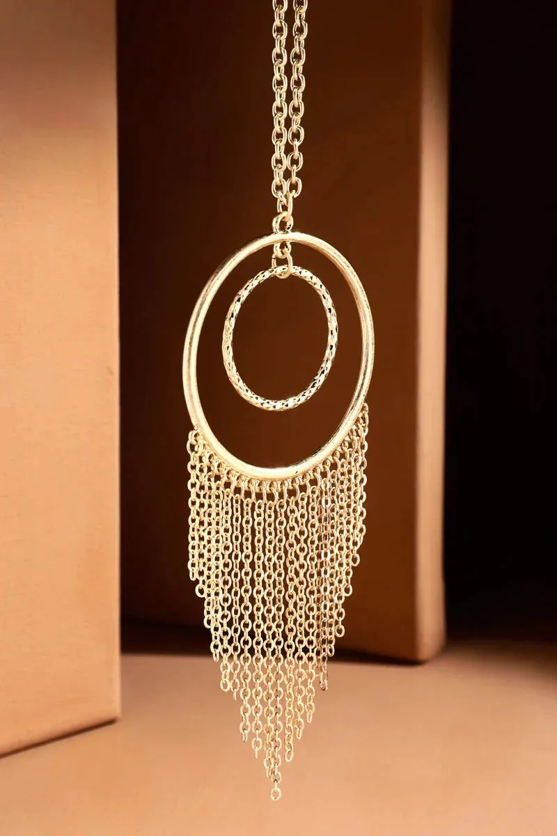 SONNIE CHAIN TASSLE LONG NECKLACE - 2 COLORS