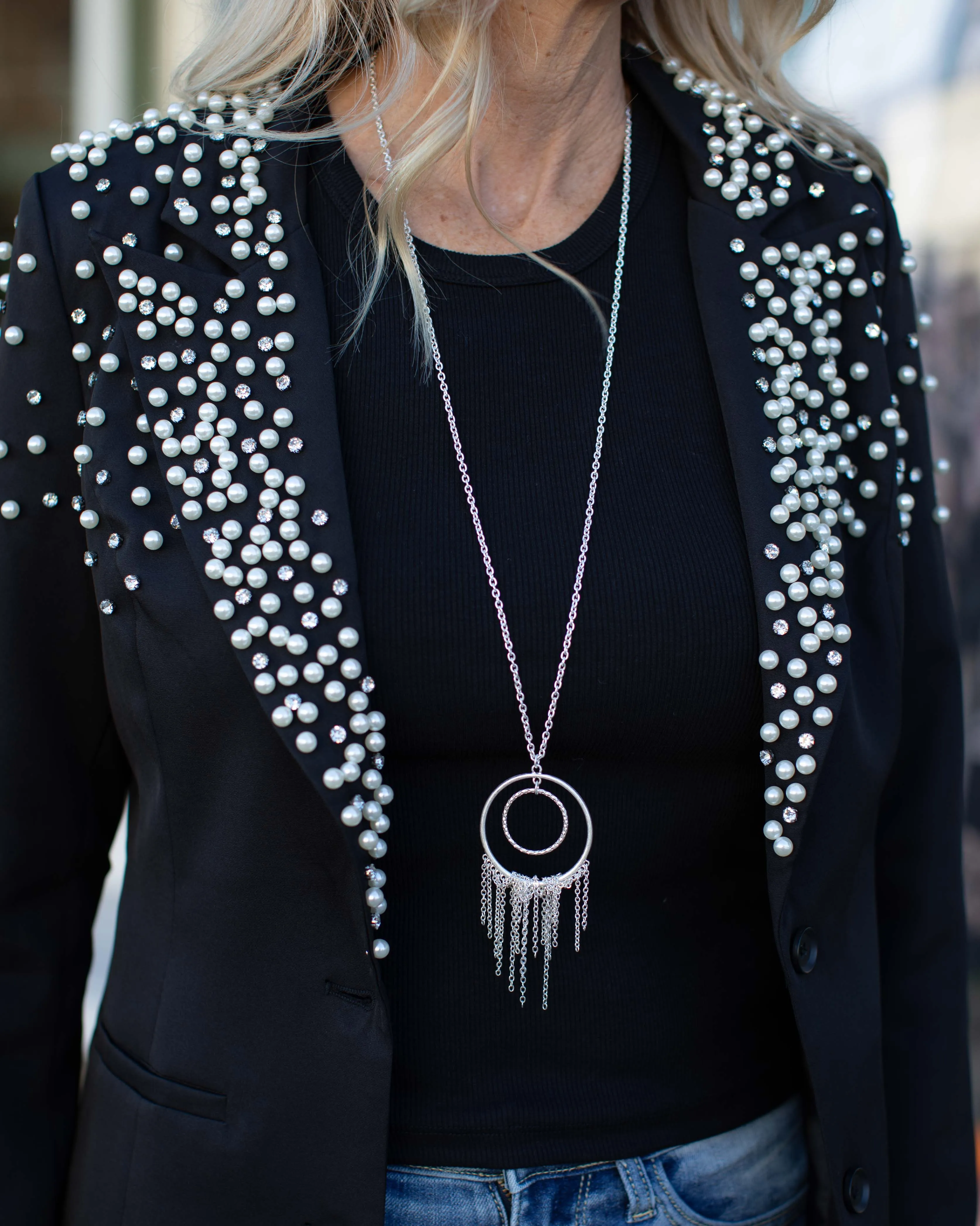 SONNIE CHAIN TASSLE LONG NECKLACE - 2 COLORS