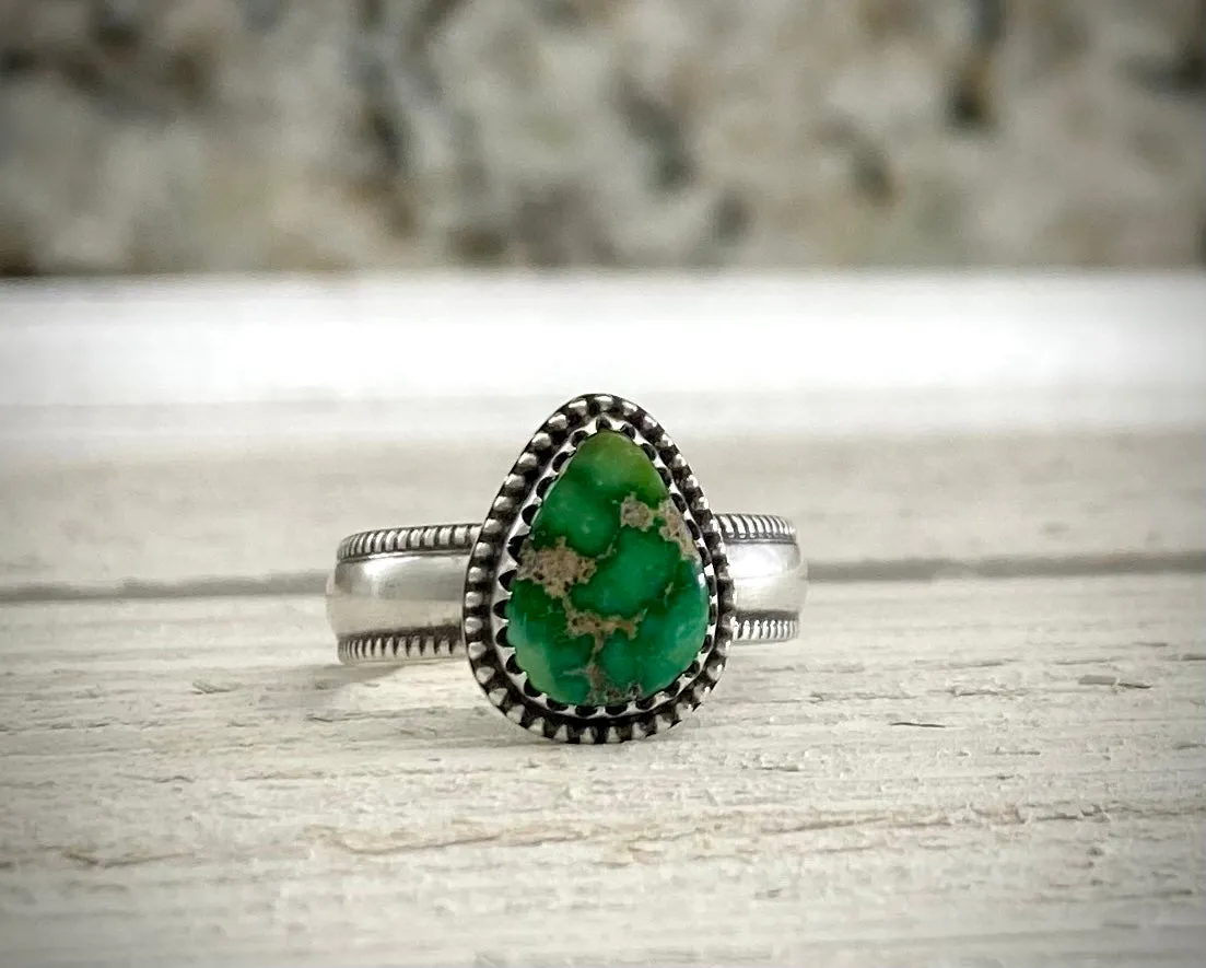 Sonoran Gold Teardrop Stacker Ring