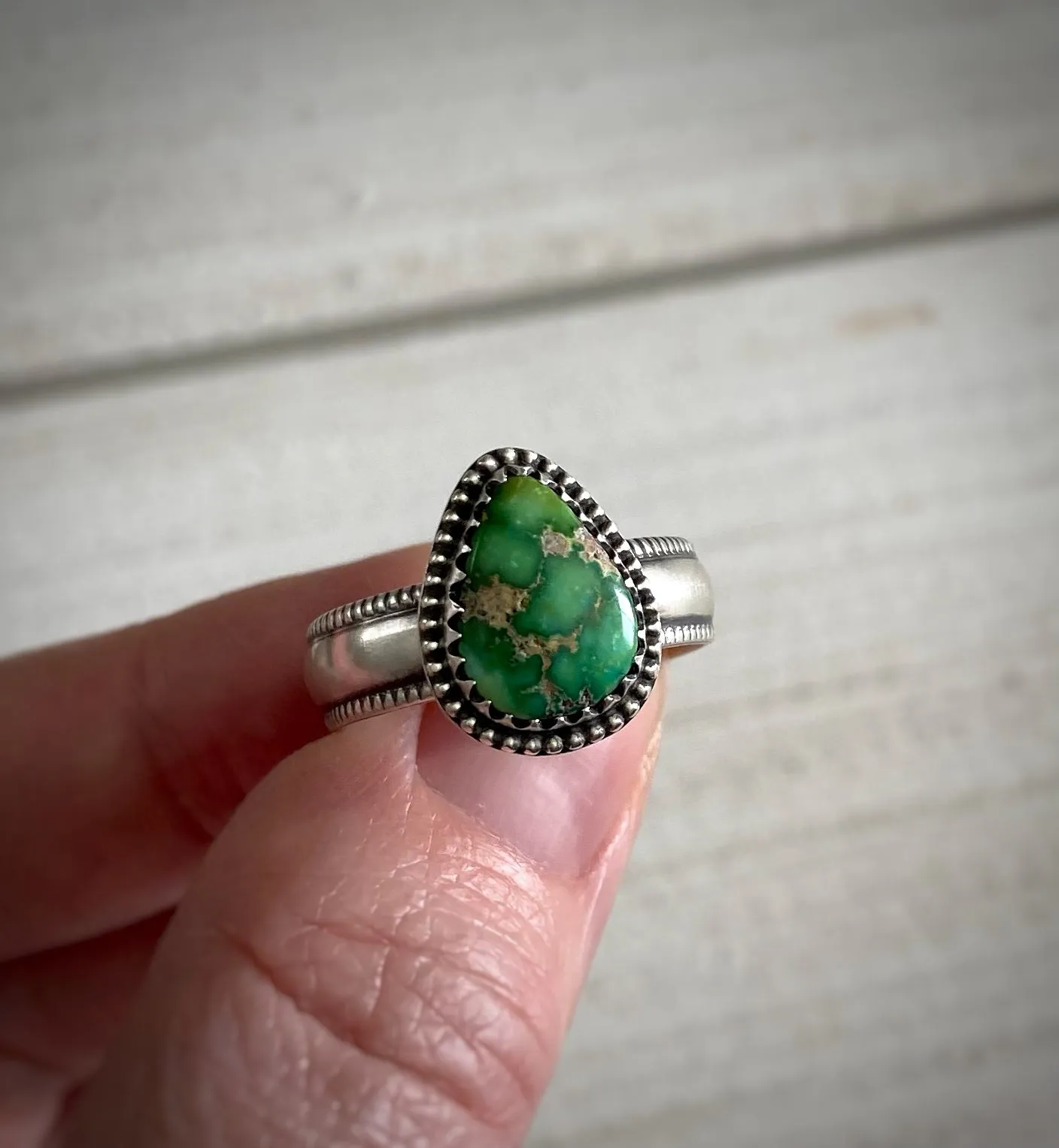 Sonoran Gold Teardrop Stacker Ring