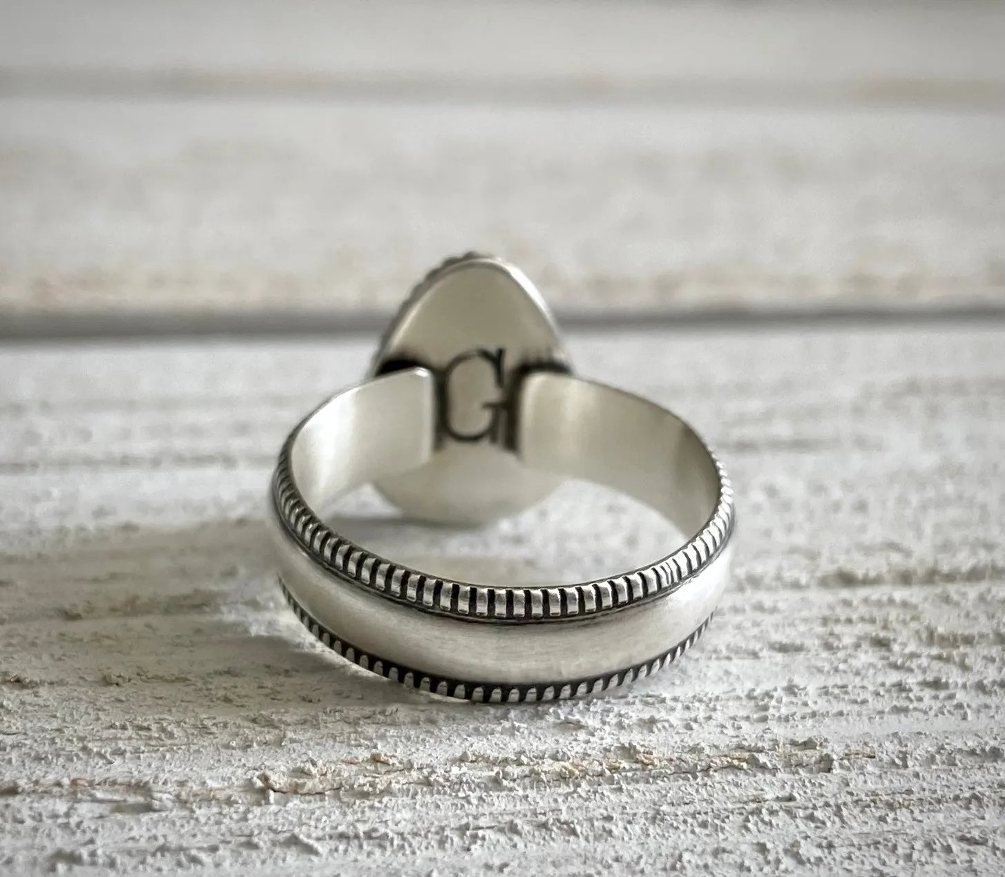 Sonoran Gold Teardrop Stacker Ring
