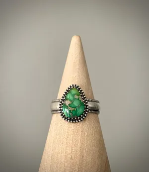 Sonoran Gold Teardrop Stacker Ring