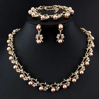 Sophisticated Pearl  Necklace and  Earring Sets