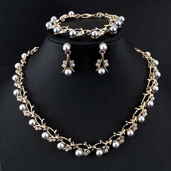 Sophisticated Pearl  Necklace and  Earring Sets