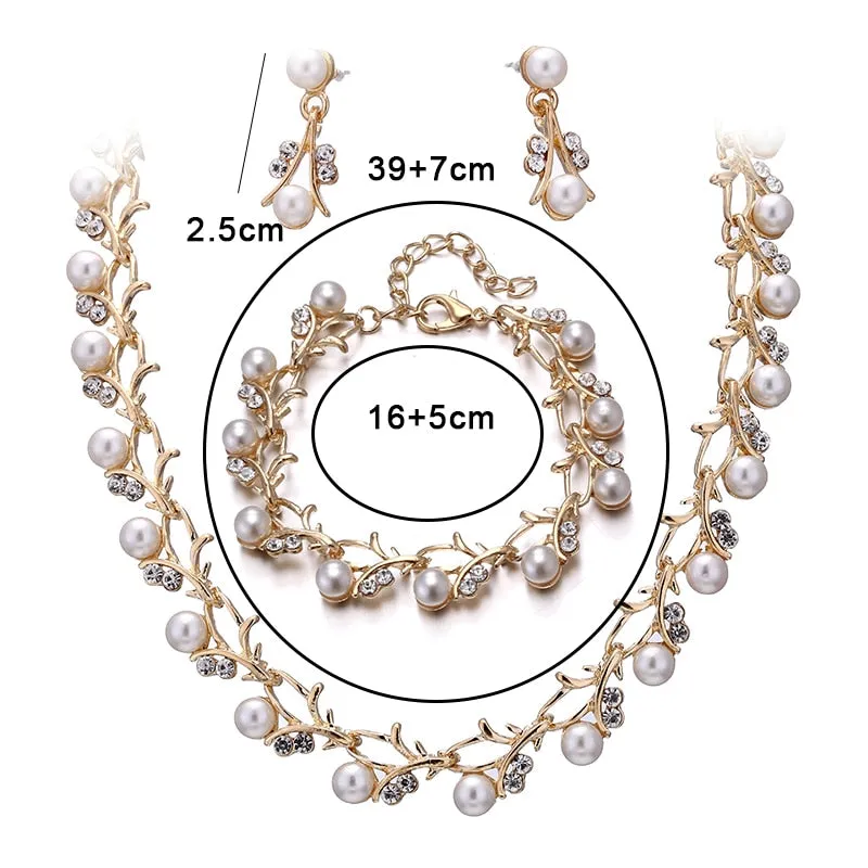 Sophisticated Pearl  Necklace and  Earring Sets