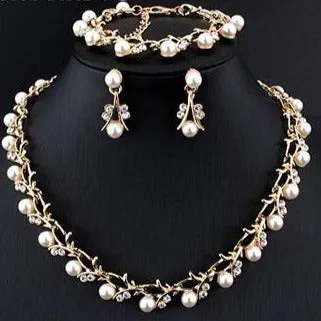 Sophisticated Pearl  Necklace and  Earring Sets