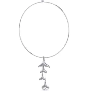 Sophisticated Whale Tails Necklace: 925 Real Silver