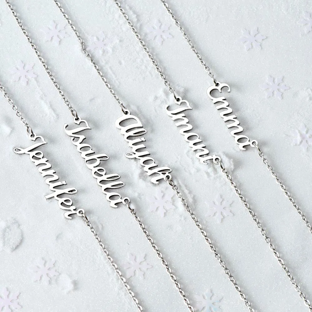 Soulmate Name Necklace-I swear I couldn't love you more