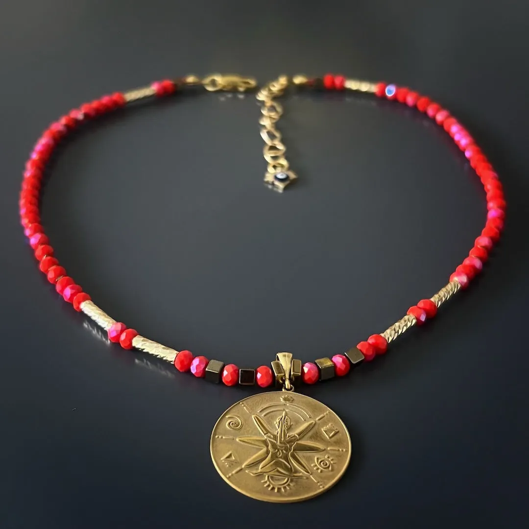 Spiritual Energy Beaded Yoga Choker Necklace