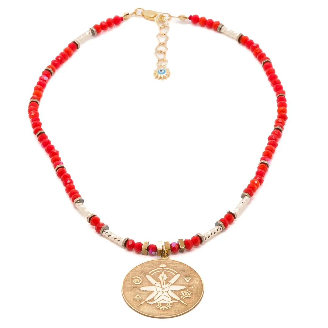 Spiritual Energy Beaded Yoga Choker Necklace