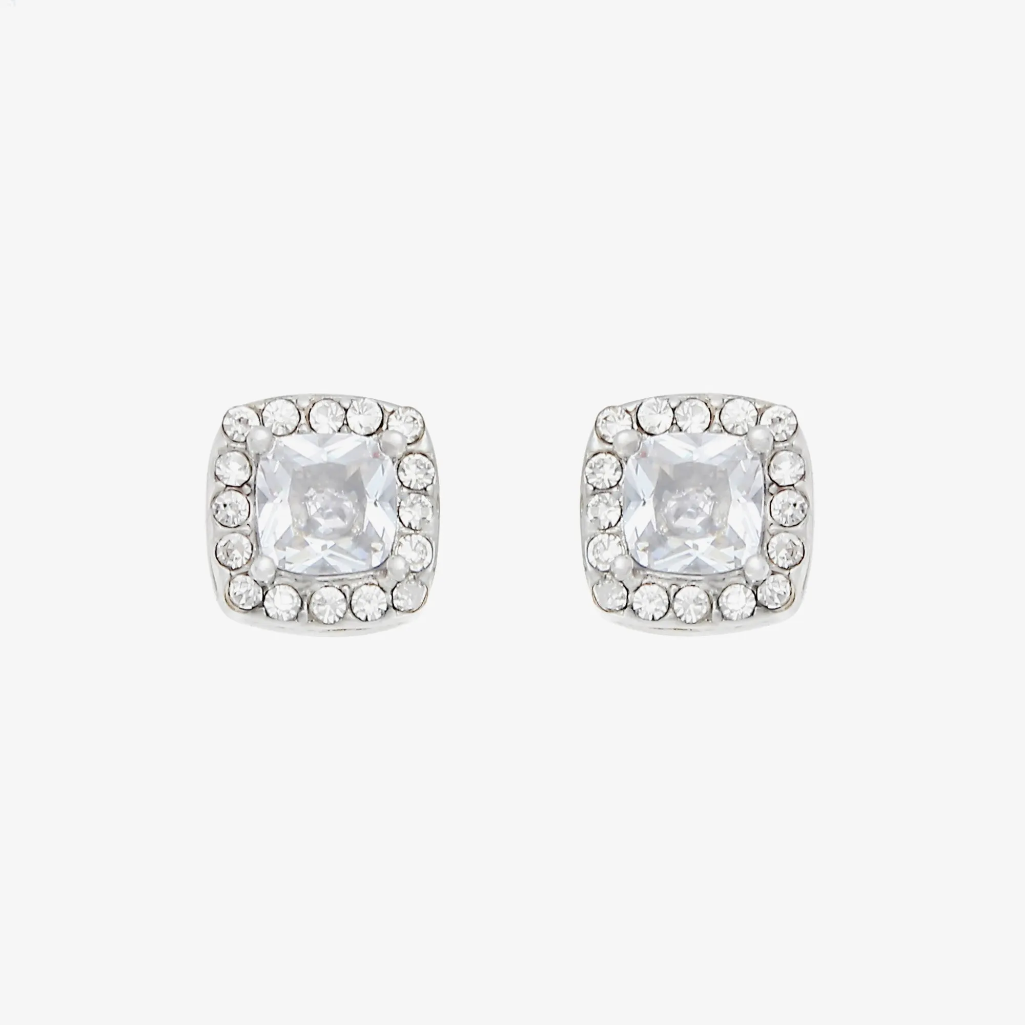 Square Crystal Stud Earrings
