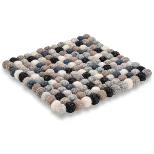 Square Pom-pom Trivets- Natural Color