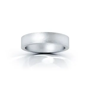 Square Profile 4.5MM Matte Finish Wedding Band in 14K Gold