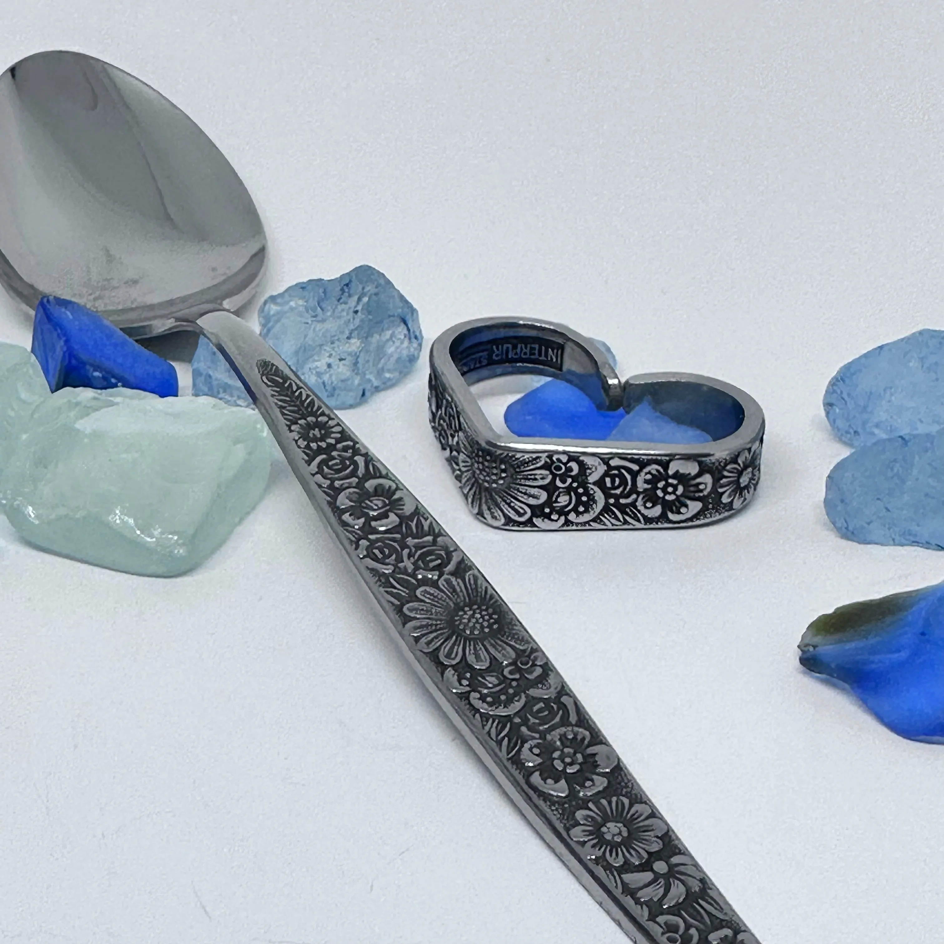 Stainless Steel Spoon Heart Pendant | Bent Spoon | Heart-Shaped Necklace | Silverware Jewelry | Love | Valentine's Day Gift | Floating Hearts