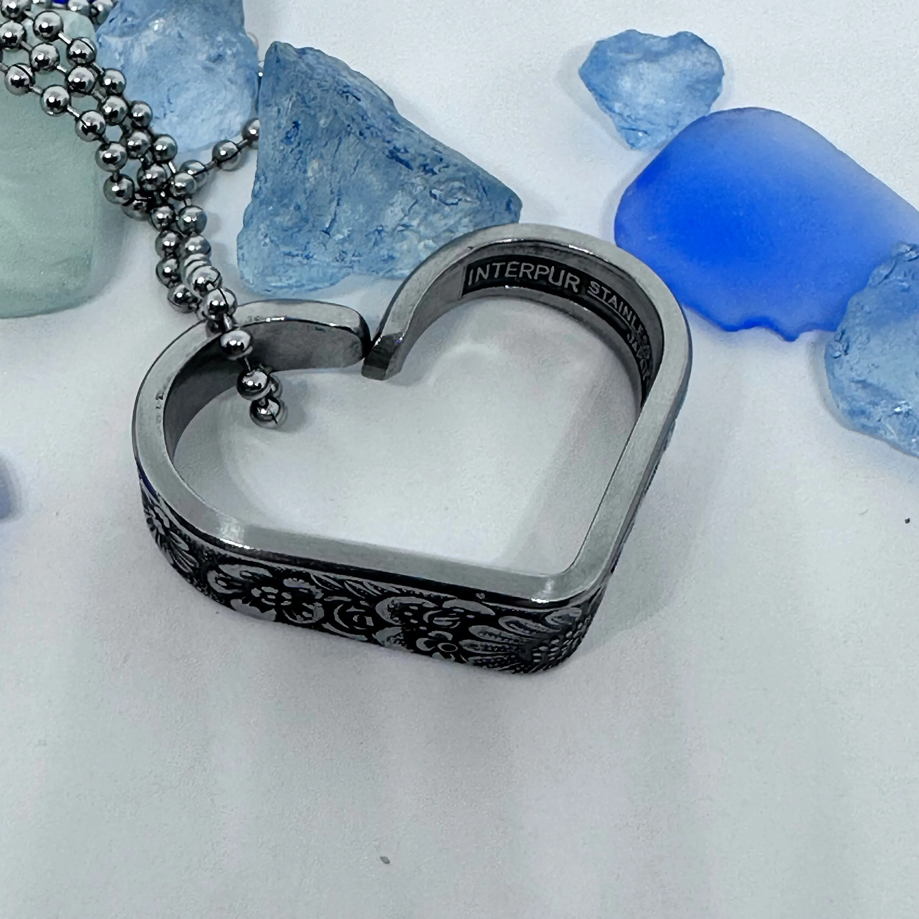 Stainless Steel Spoon Heart Pendant | Bent Spoon | Heart-Shaped Necklace | Silverware Jewelry | Love | Valentine's Day Gift | Floating Hearts