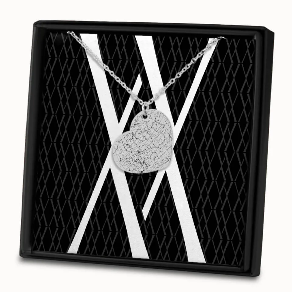 Star Map Heart Pendant on Fine Chain