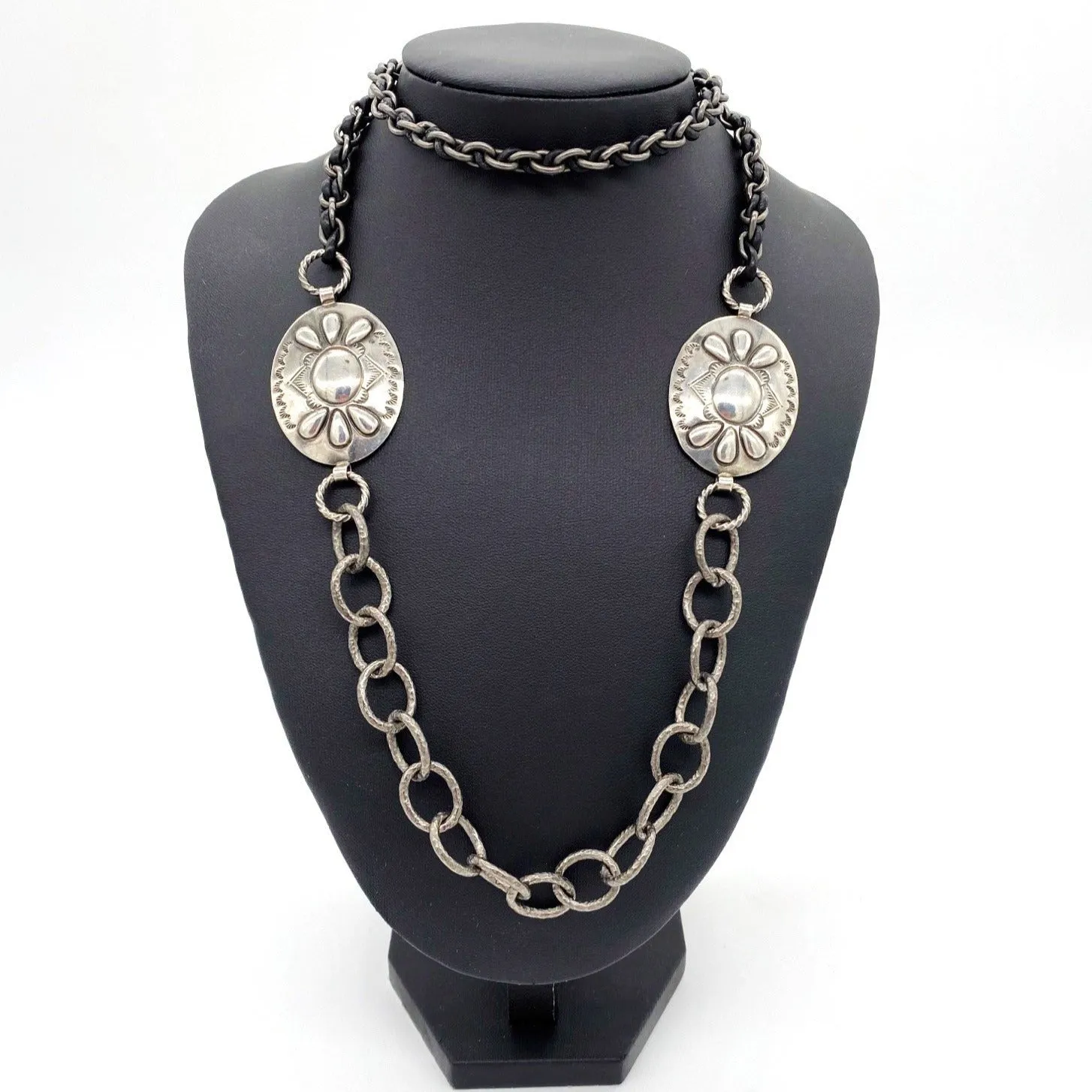 Sterling Concho Necklace