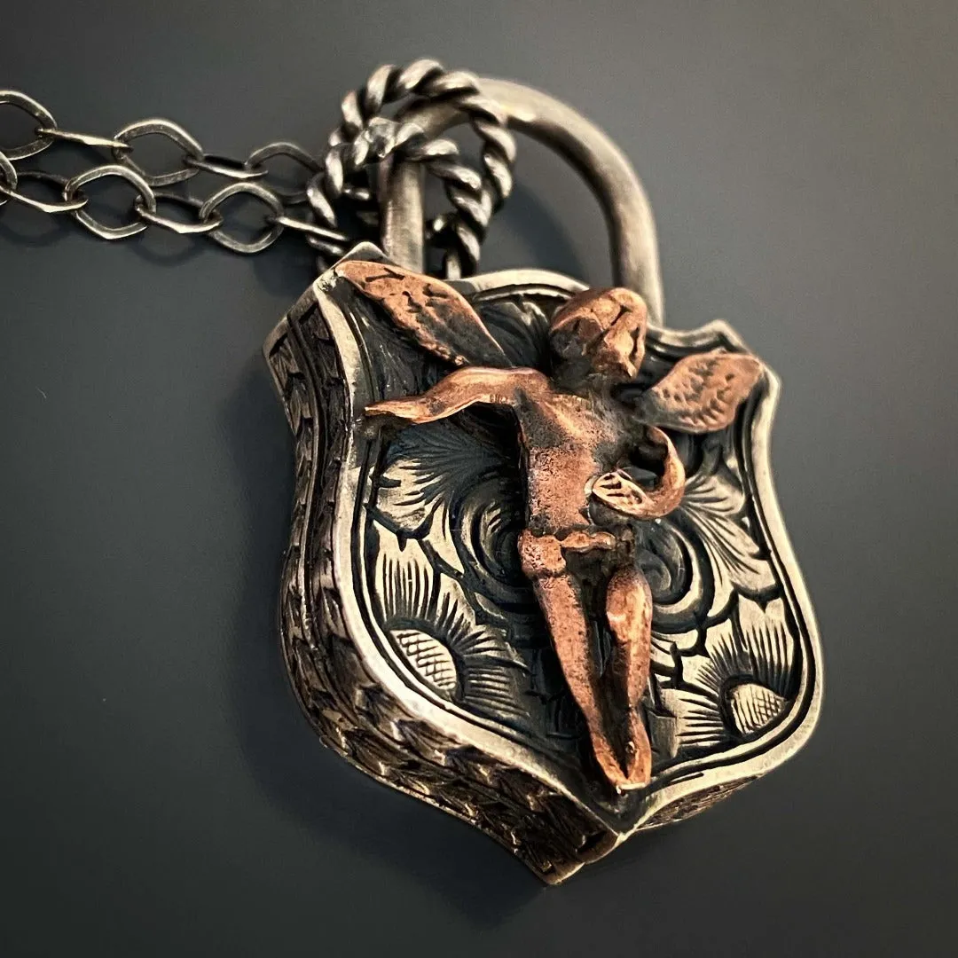 Sterling Silver Guardian Angel Unique Necklace