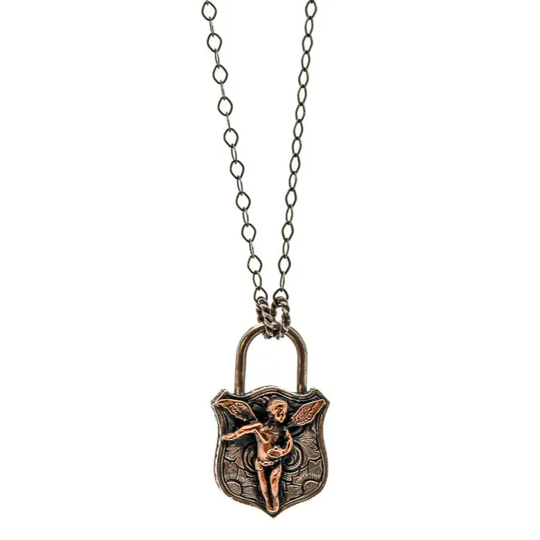 Sterling Silver Guardian Angel Unique Necklace