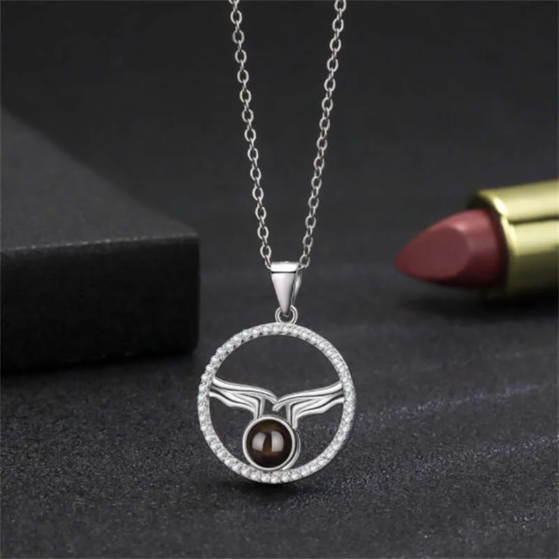 Sterling Silver Guardian Heart Necklace with Picture Inside