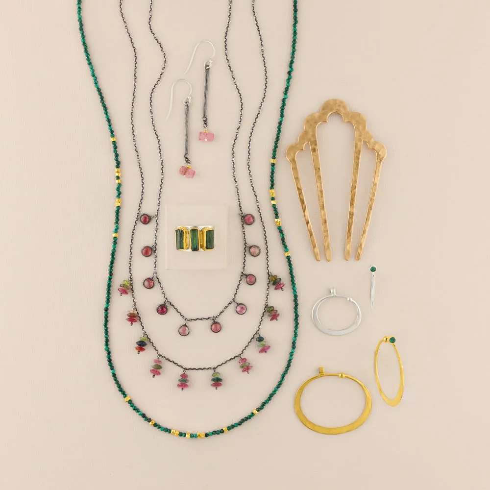 Stone Cairn Necklace in Tourmaline