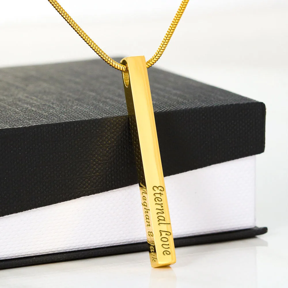Strength comes from within-Vertical Stick Necklace for Daughter
