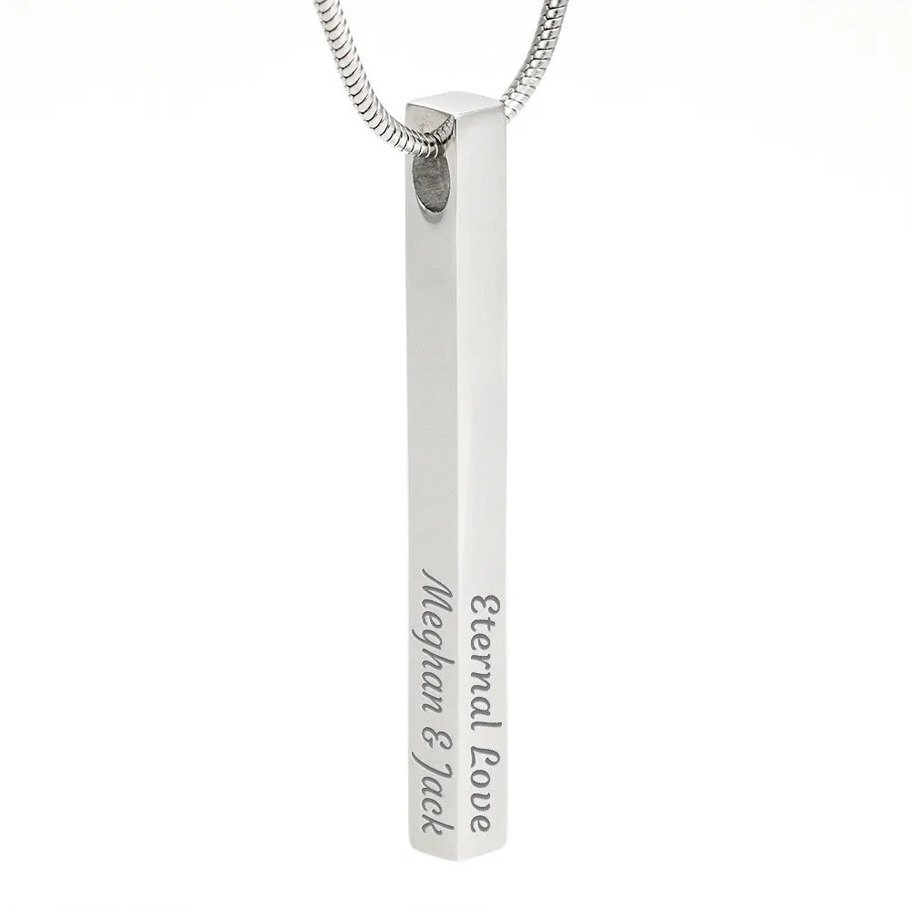 Strength comes from within-Vertical Stick Necklace for Daughter