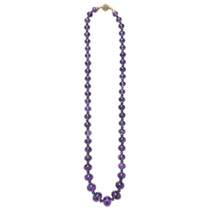 Studio 18K Gold and Amethyst Cabochon Statement Necklace