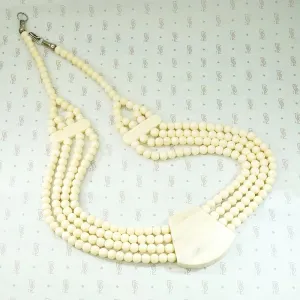 Subtle & Sophisticated Carved Bone Bead Necklace