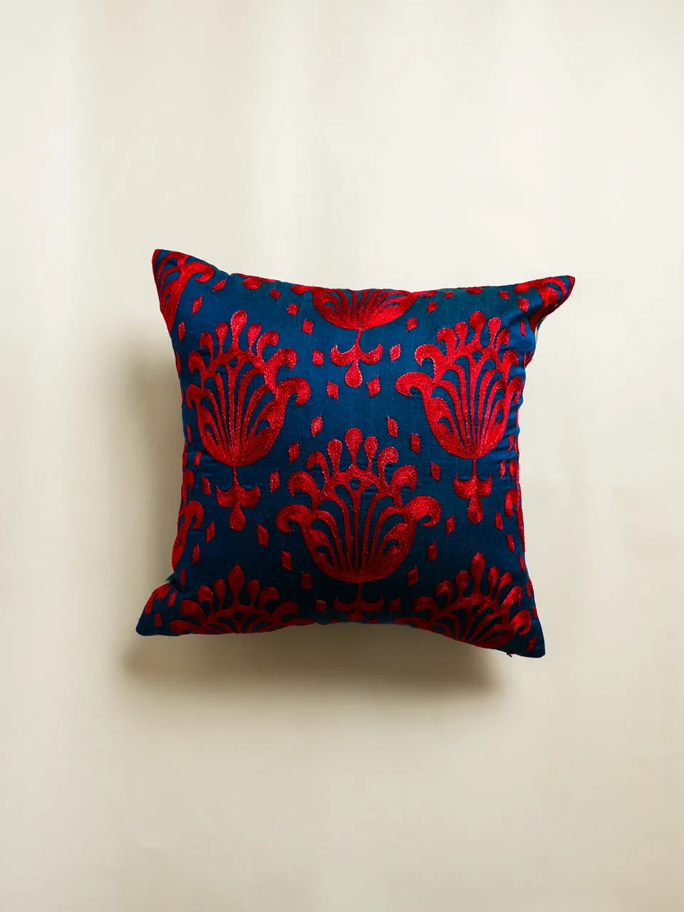 Suzani Majestic Americana Square Pillow Cover