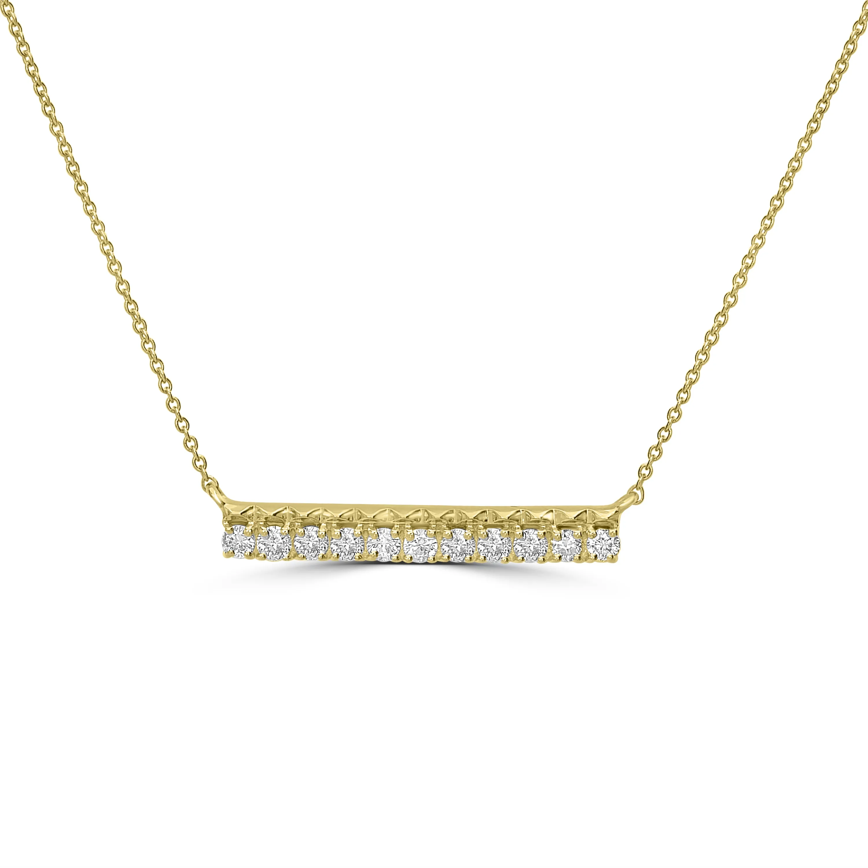 The 14K Yellow Gold Diamond Bar Minetta Necklace