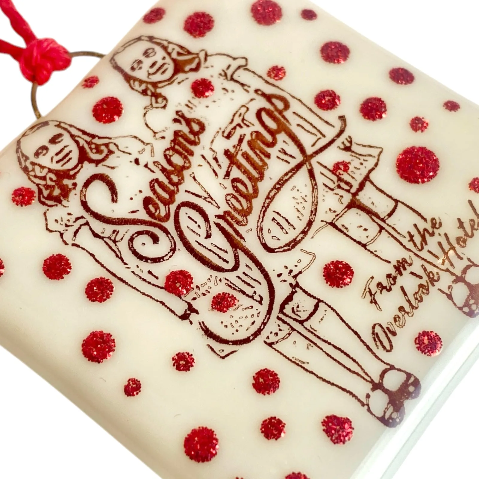 The Shining - Grady Twins "Season's Greetings" Ornament - Glitter "Blood"