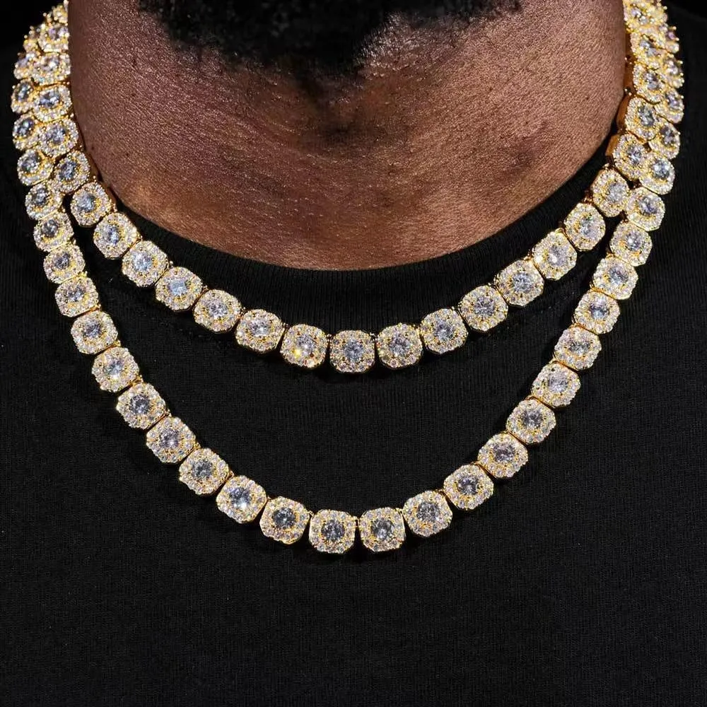 THE STAR CLUSTER® - 10mm Cluster Tennis Chain in 14K Gold