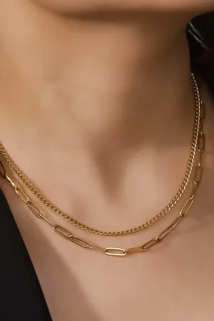 The Vanessa 18K Gold Plated Layered Chain Necklace