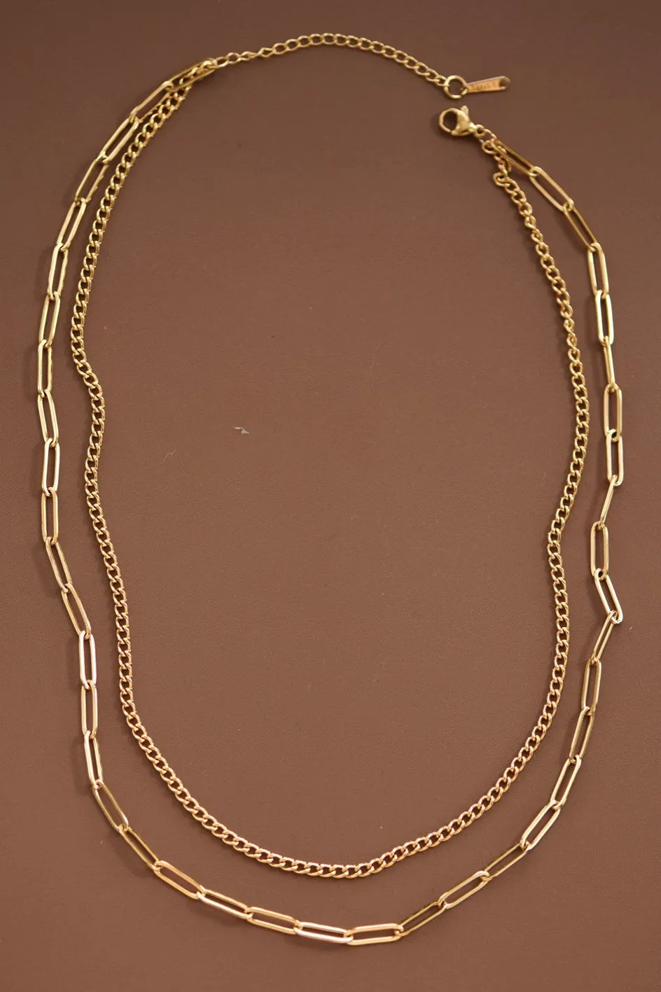 The Vanessa 18K Gold Plated Layered Chain Necklace