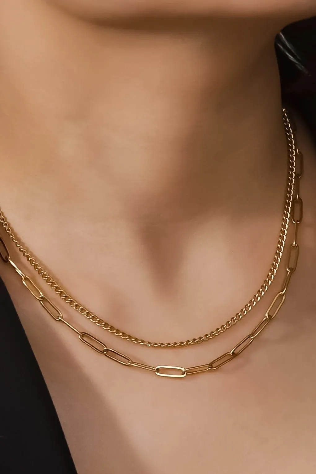 The Vanessa 18K Gold Plated Layered Chain Necklace