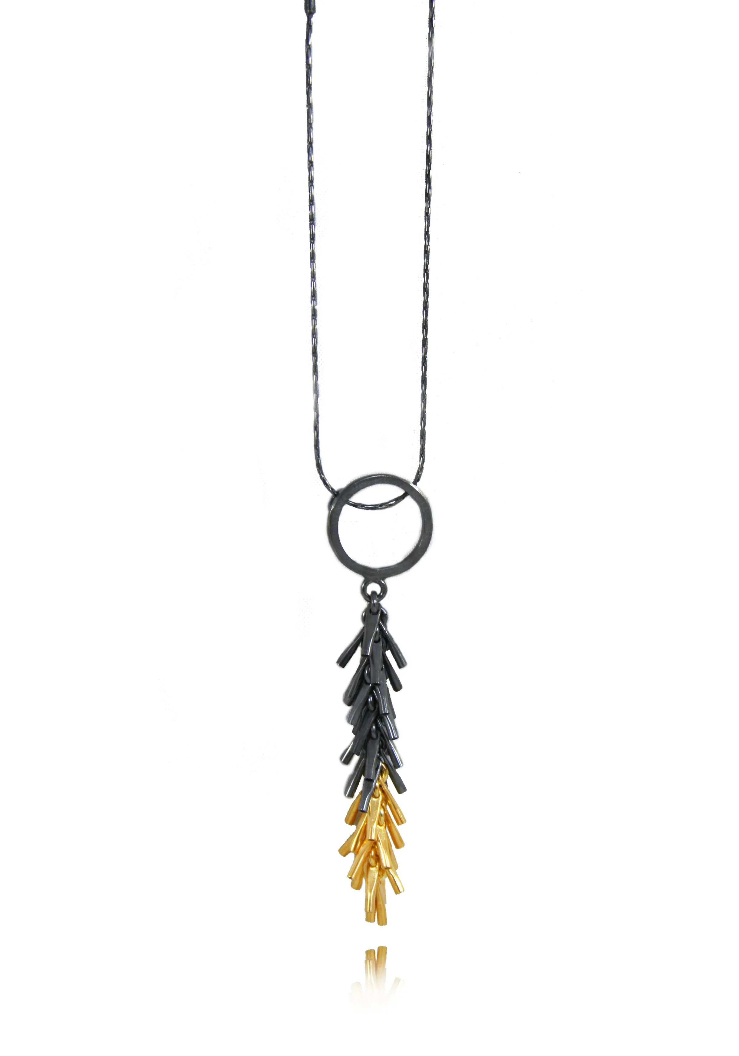 Tickle II Necklace on Chain Black & Gold