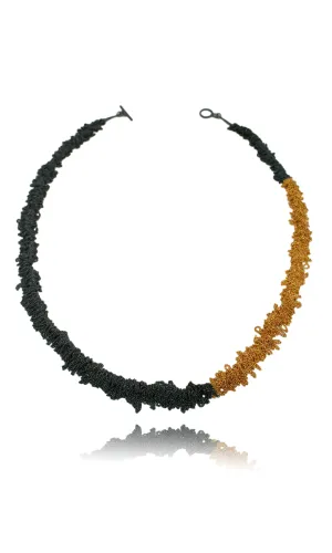 Tickle III Necklace Black & Gold