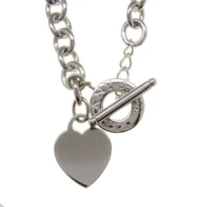 Tiffany & Co. Heart Charm Toggle Necklace